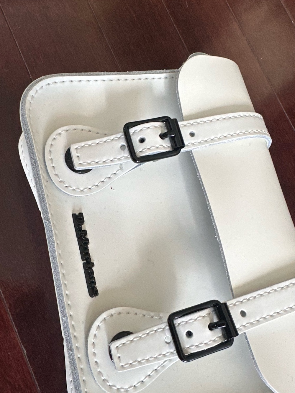 Dr. Martens White Buckle-Front Women’s Clutch